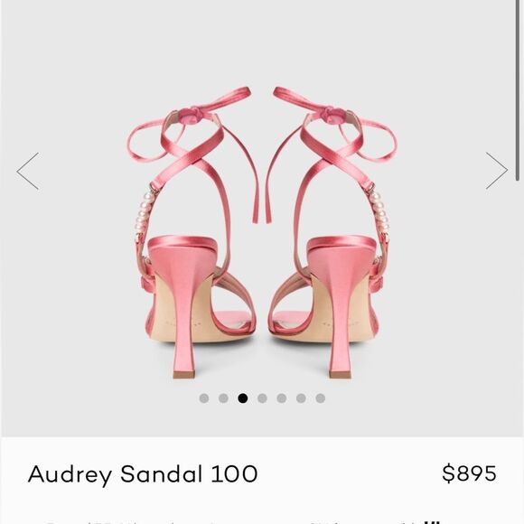 Mia Becar Pink Satin Leather Sandals Size 41/10 - Picture 3 of 16